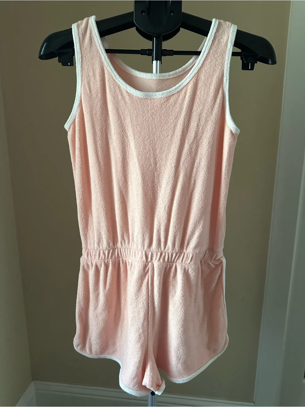 Cat & Jack Peach and White Terry Romper